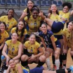 Atletas da equipe Univap Vôlei São José, que estreiam na fase regional da Superliga C na segunda-feira contra o Sesi-SP, na Univap - Foto: Divulgação
