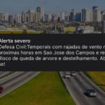 Defesa Civil emite alerta severo de temporais e ventanias em São José e região