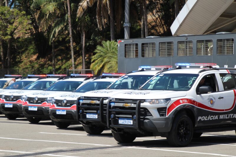 Foram entregues 22 novas viaturas à Polícia Militar para reforçar a segurança em toda a região do Vale do Paraíba, com investimento de R$ 3,3 mi