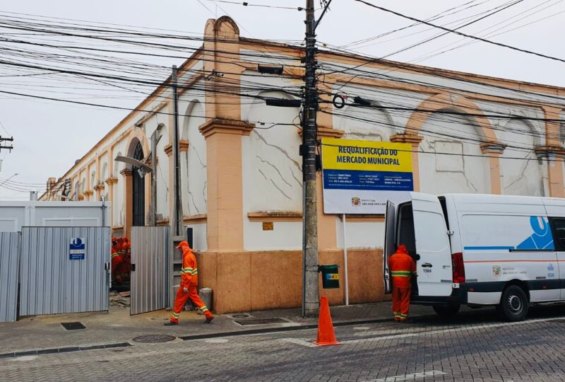 Prefeitura de São José dos Campos reiniciou a obra de requalificação das áreas comuns do Mercado Municipal