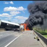 Acidente grave interdita totalmente a Dutra em Pindamonhangaba e provoca 14 km de congestionamento