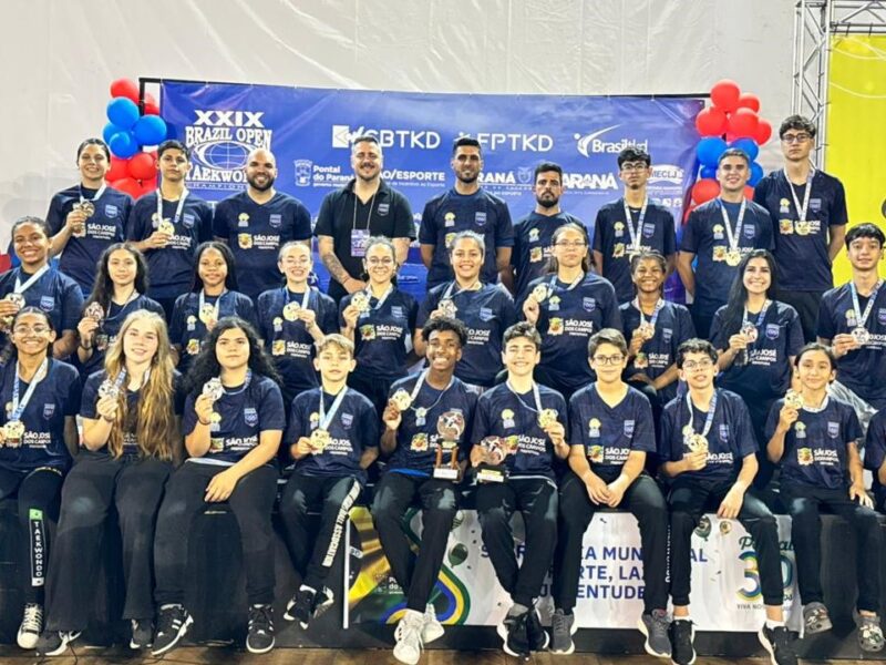 Atletas de São José ganham 40 medalhas no Brasil Open de Taekwondo