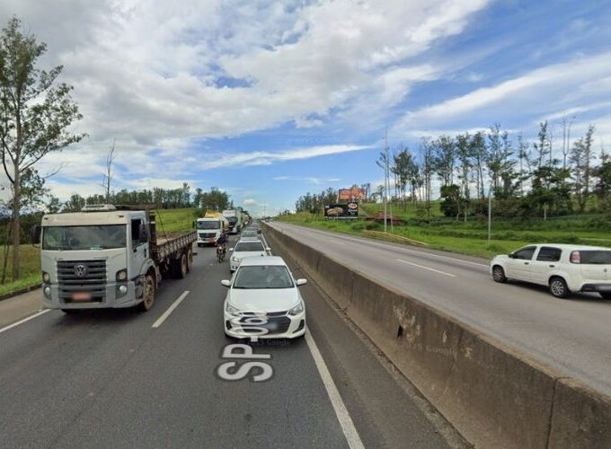 Trecho da Dutra em Pindamonhangaba