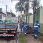 Após chuva intensa, equipes realizam limpeza e desobstrução em São José