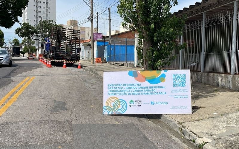 Obra da Sabesp promete reduzir falta d’água no Parque Industrial e região