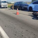 Acidente de trânsito com motocicleta envolvida.