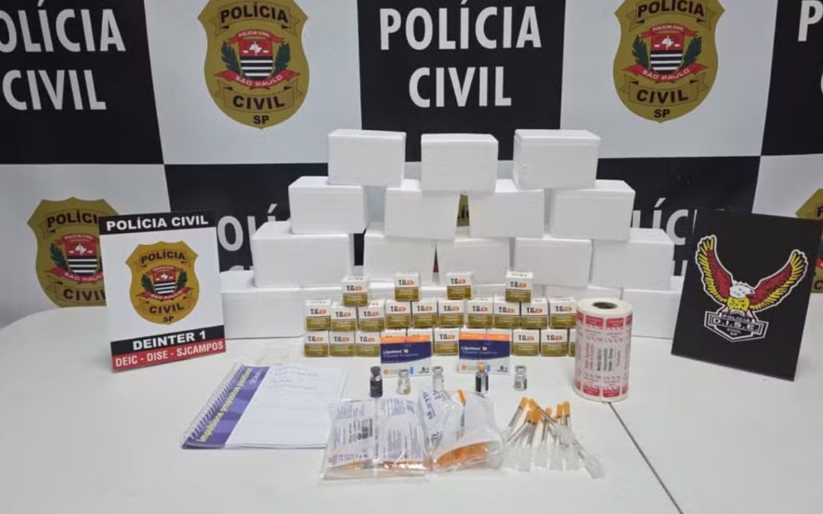 Mulher é presa com ampolas de tirzepatida armazenadas irregularmente em São José dos Campos