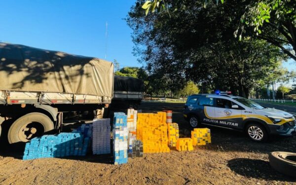 Polícia apreende 1,8 mil caixas de remédios para emagrecer escondidas em fundo falso de caminhão no interior de SP