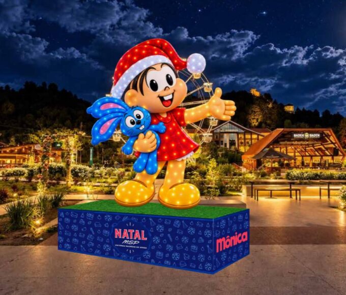 Parque Capivari terá Natal temático do Universo Mauricio de Sousa com Mônica, Chico Bento e mais personagens a partir de 6 de novembro