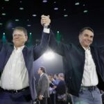 Flávio Bolsonaro faz motocarreata em São José dos Campos com Tarcísio no feriado